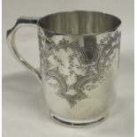 A novelty Victorian silver christening mug. Sheffield 1897. By Walker & Hall.