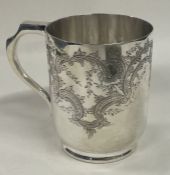 A novelty Victorian silver christening mug. Sheffield 1897. By Walker & Hall.