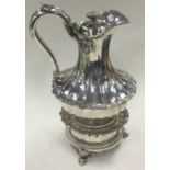 JOHN BRIDGE: An extremely rare silver kettle on a stand. London 1824.