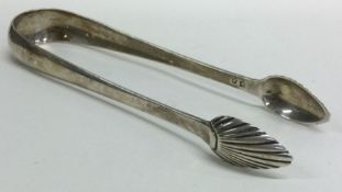 A pair of OE pattern Provincial silver sugar tongs.