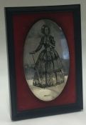 A silver plaque depicting a lady. Birmingham 1978. Est. £30 - £50.