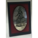(89) A silver plaque depicting a lady. Birmingham