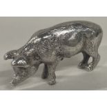 An early 20th Century English silver figure of a pig. Approx. 30 grams.