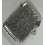 An engraved silver vesta case. Birmingham. Approx. 15 grams. Est. £15 - £20.