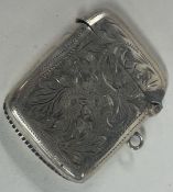 An engraved silver vesta case. Birmingham. Approx. 15 grams. Est. £15 - £20.