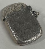 CHESTER: An engraved silver vesta case. 1900. By George Nathan & Ridley Hayes.