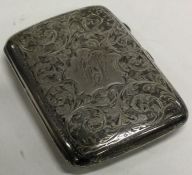 A good engraved silver cigarette case. Birmingham. Approx. 7 grams.