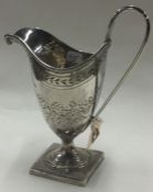 An 18th Century bright cut silver jug. London 1792. By George Gray.