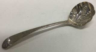 PETER & ANN BATEMAN: A George III silver fruit sifter spoon. London 1813.