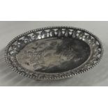 A Chinese export silver pierced salver. Marked to base. Approx. 39 grams.