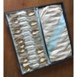 A good cased set of twelve Continental silver teaspoons.