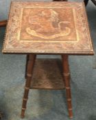 A small carved occasional table.