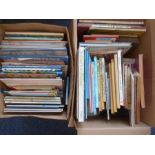 BOOKS: Two boxes of children's books.