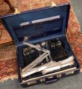 A good cased silver plated cutlery service.