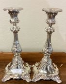 A good pair of silver plated candle sticks.