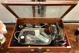 A jewellery display cabinet and contents.