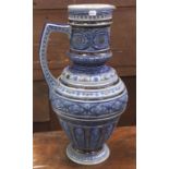 A large blue ground German stein.