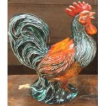ANITA HARRIS POTTERY: A large figure of a cockerel in bright colours.