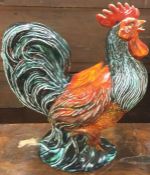 ANITA HARRIS POTTERY: A large figure of a cockerel in bright colours.