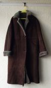 A GIEVES of LONDON vintage coat together with three leather coats and one other vintage coat.