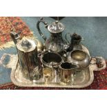 A good collection of EPNS tea and coffee ware.
