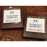 A folder containing UK first day covers from 2010 - 2013.