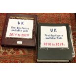 A folder containing UK first day covers from 2014 - 2018.