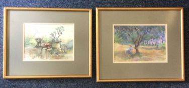 DORA PROWER (British, 1907 - 1996): Two framed and glazed watercolours.