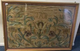 A fine quality early framed and glazed tapestry de