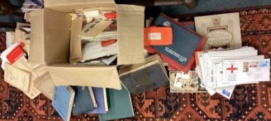 A large collection of stamps and albums.