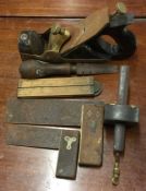 A good brass mounted moulding plane etc.