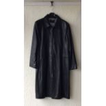 Four leather coats together with one other vintage coat. All size 16.