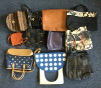 A collection of handbags.