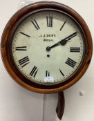 A good mahogany cased fusee wall clock. By JJ Dent.