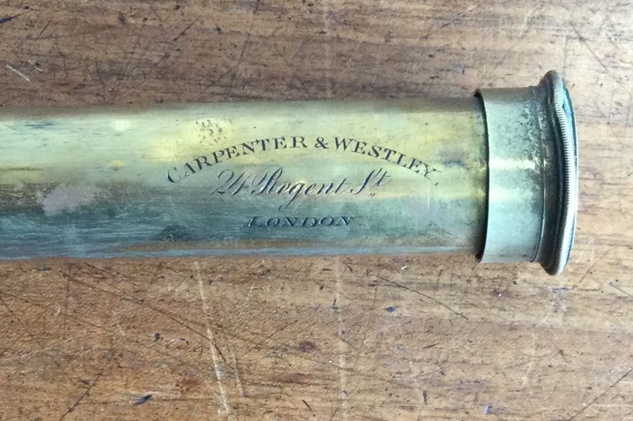 A good brass and mahogany telescope By Carpenter & Westley. - Image 3 of 4