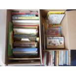 BOOKS: Two boxes of children's books.