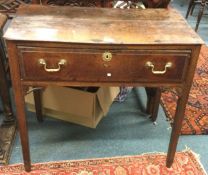 A good Antique oak single drawer side table.