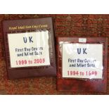 A folder containing UK first day covers from 1994 - 2003.
