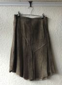 A leather coat together with one skirt. All size 10.