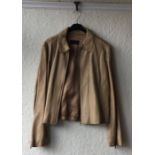 Three leather coats. Size small.