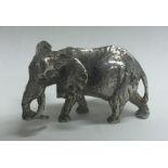 A heavy silver figure of an elephant. Probably by Patrick Mavros?