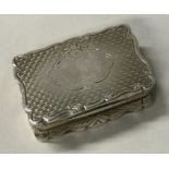 A Victorian silver hinged box. Birmingham 1883. By George Unite.
