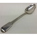 A large George III silver crested basting spoon. L