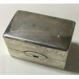 WANG HING: A large and heavy Chinese silver export hinged jewellery box.