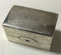 WANG HING: A large and heavy Chinese silver export hinged jewellery box.