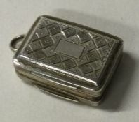 A George III silver vinaigrette. Birmingham 1828.