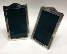 A good pair of plain silver miniature picture frames with arched tops. London.
