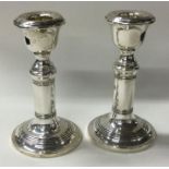 A pair of silver candlesticks. Birmingham 1913.