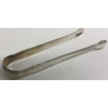 A pair of Georgian silver ice tongs.