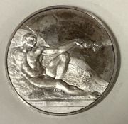 A Roman hero silver commemorative coin.